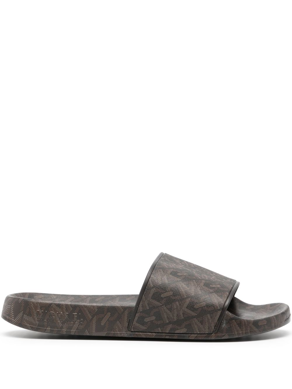 Michael Michael Kors Gilmore logo印花拖鞋 - 褐色