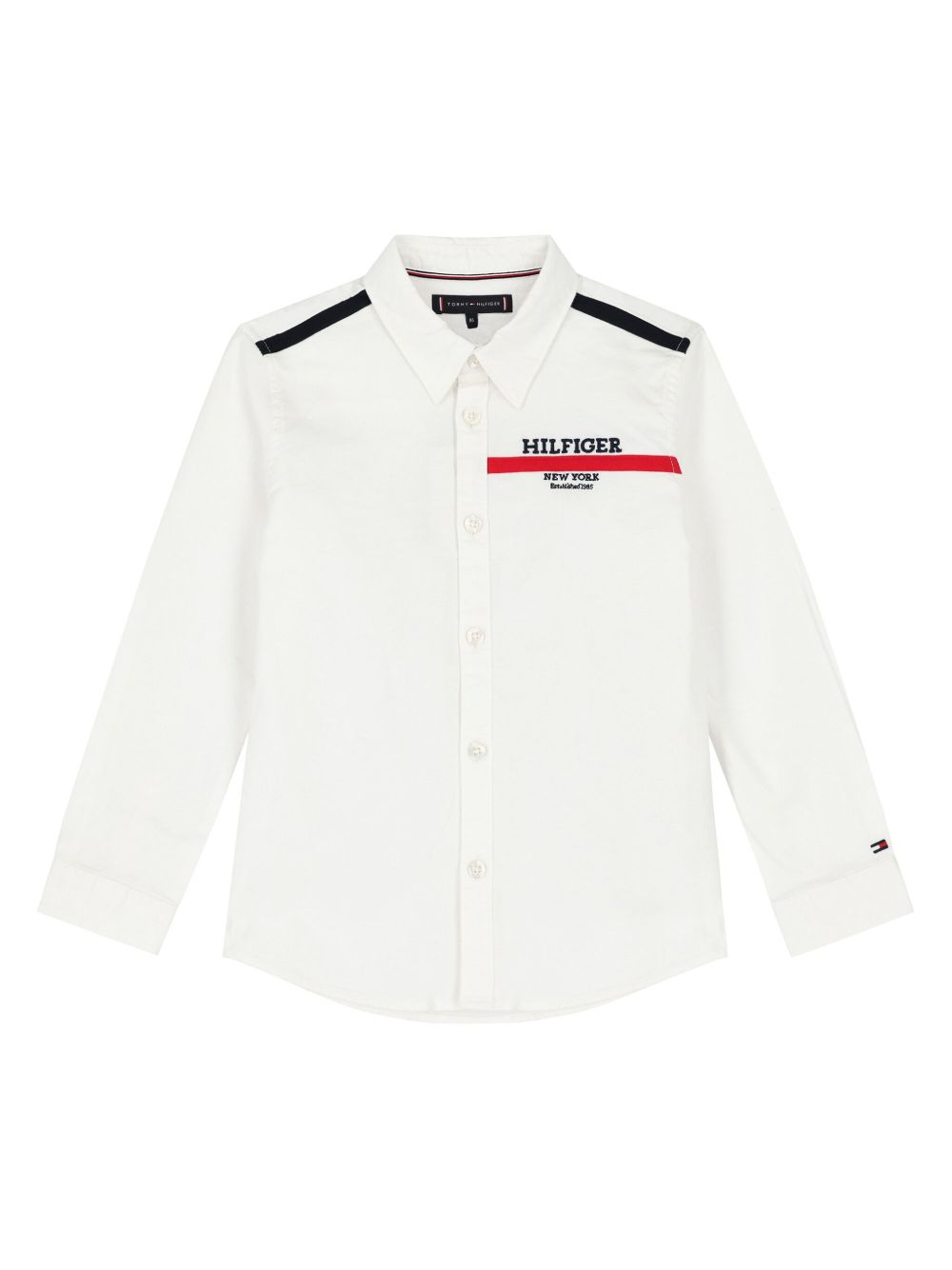 Tommy Hilfiger Junior logo衬衫 - 白色
