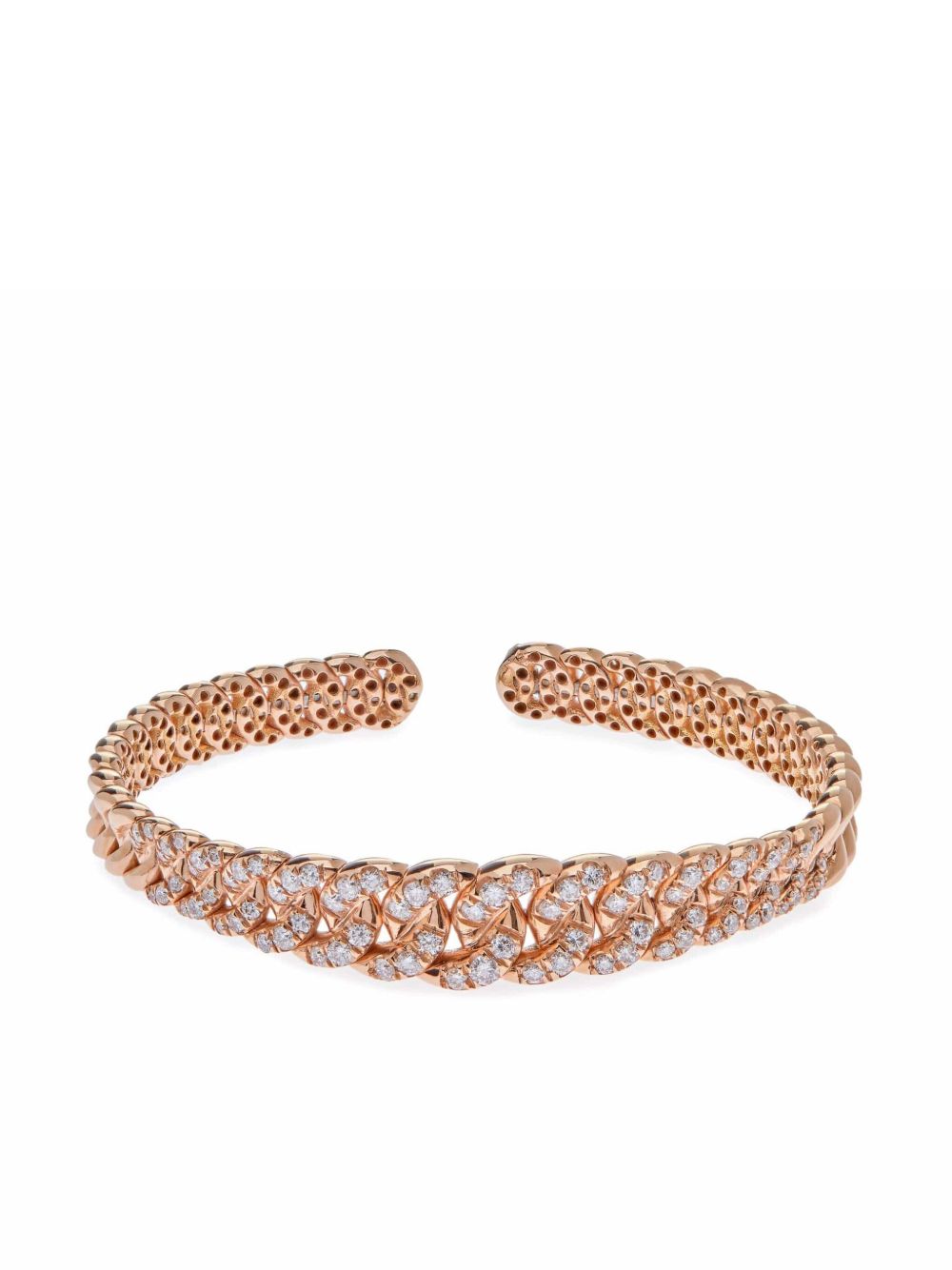 Jewels Aficionado 18K玫瑰金钻石手镯 - 粉色