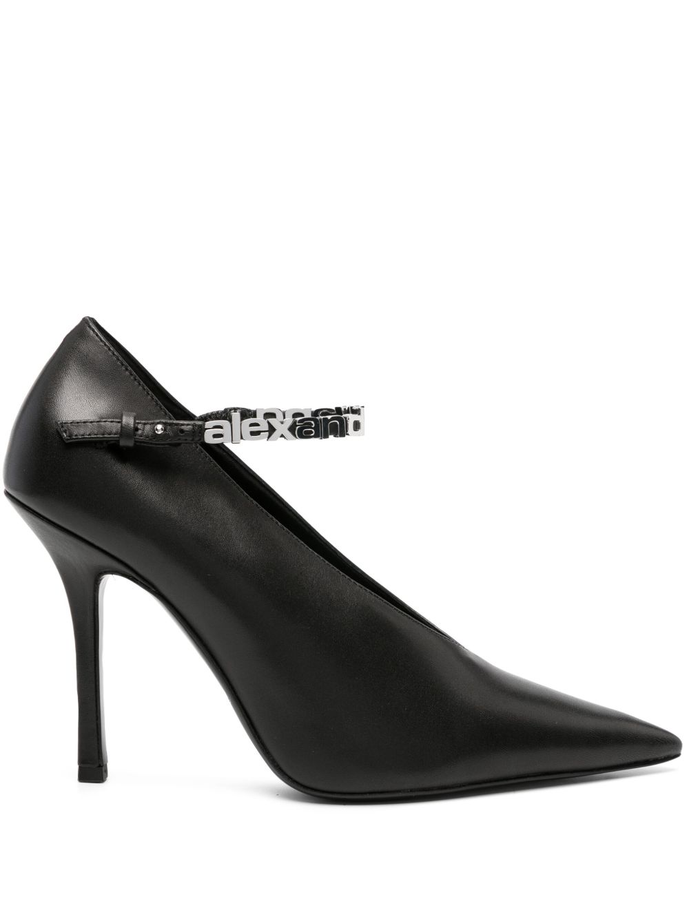 Alexander Wang Delphine logo高跟鞋 - 黑色