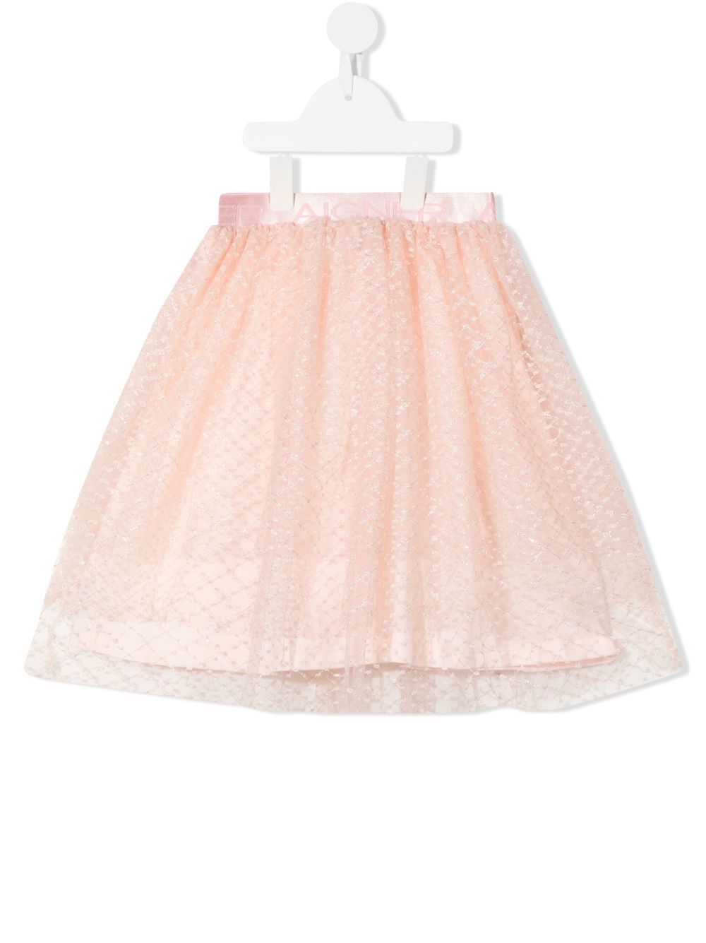 Aigner Kids 图案logo腰身芭蕾舞短裙 - 粉色
