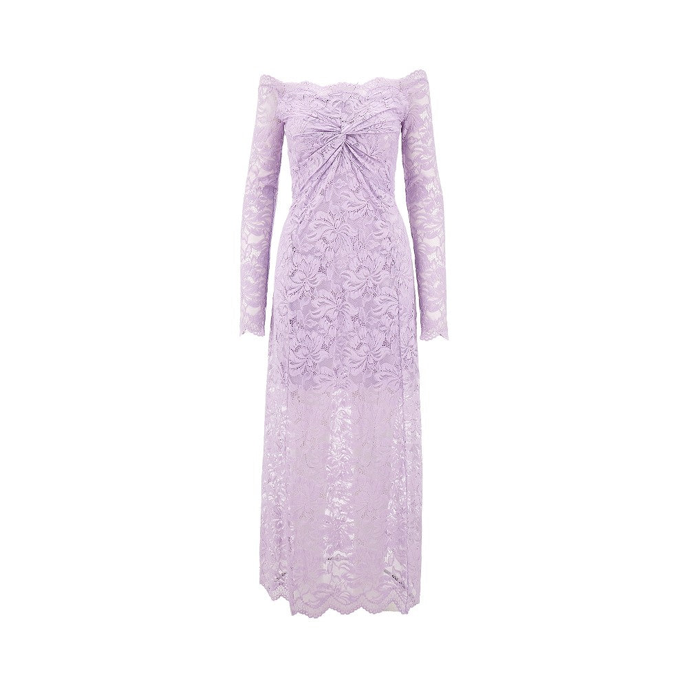 RABANNE Lace off-the-shoulder dress Woman 38
