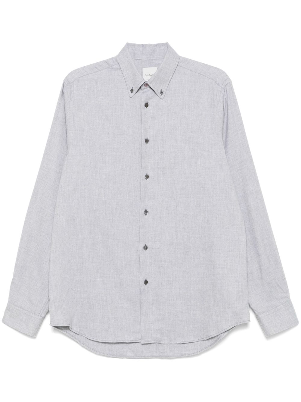 Paul Smith 人字斜纹针织图案衬衫 - 灰色