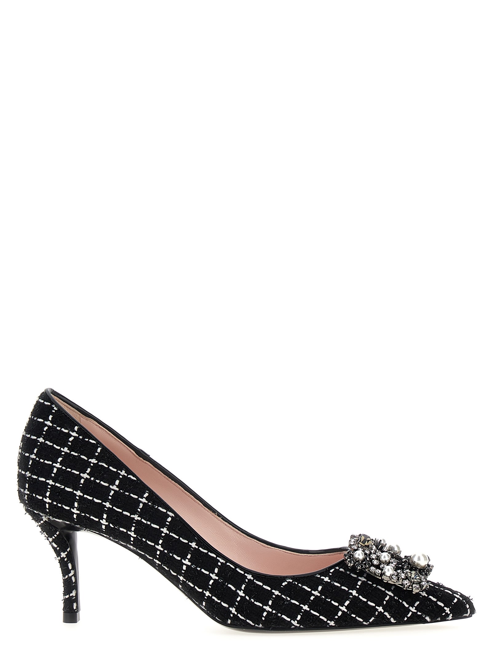 Roger Vivier 花朵水钻珍珠高跟鞋
