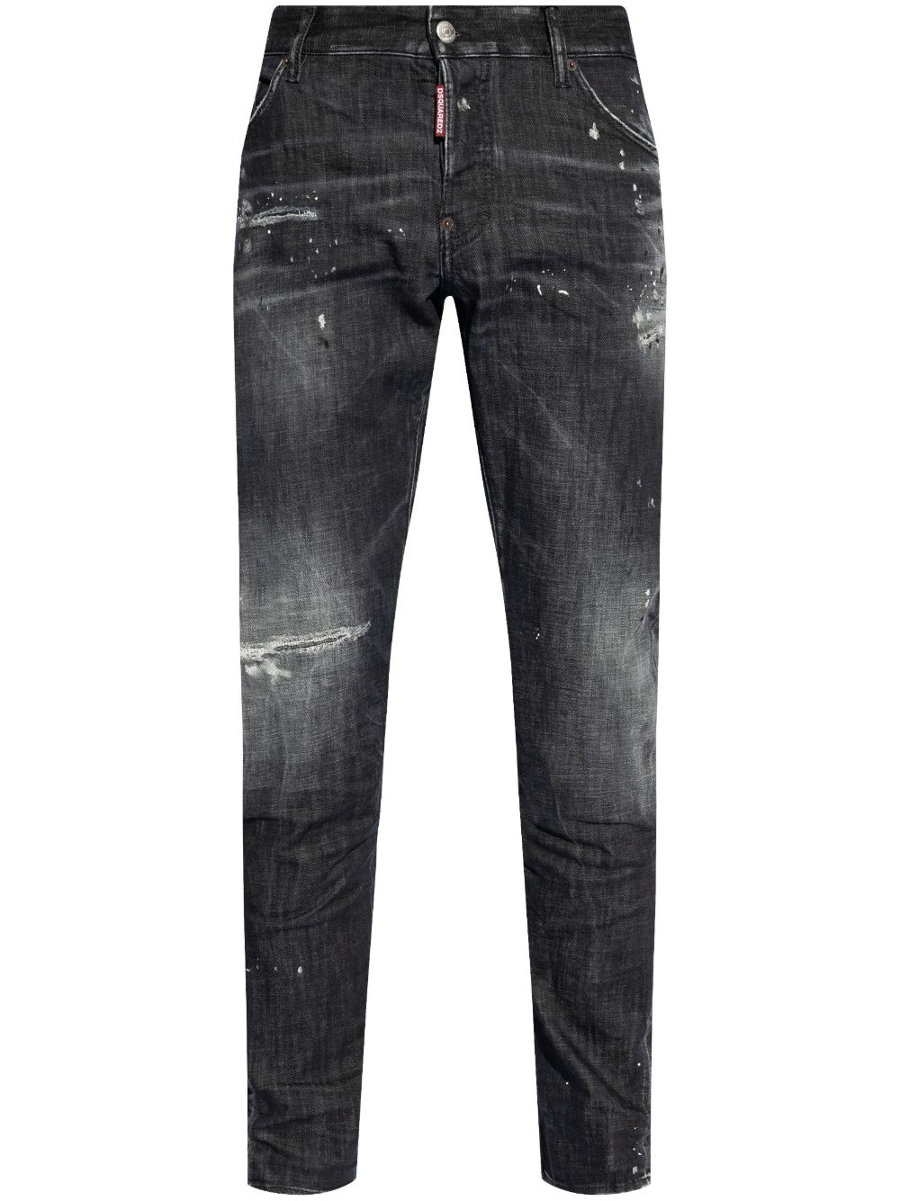 DSQUARED2 仿旧紧身牛仔裤 - 灰色