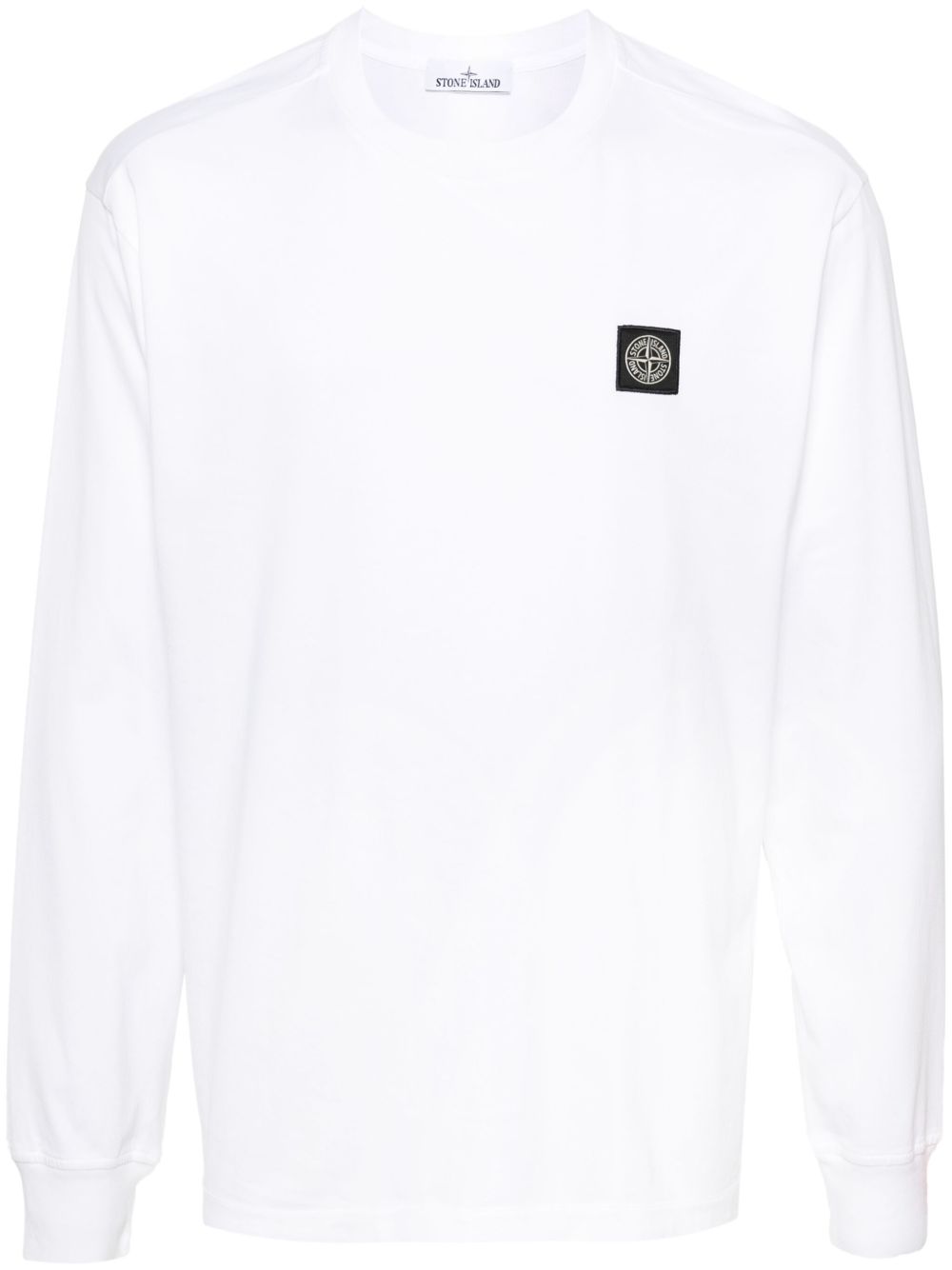 Stone Island 标贴棉T恤 - 白色