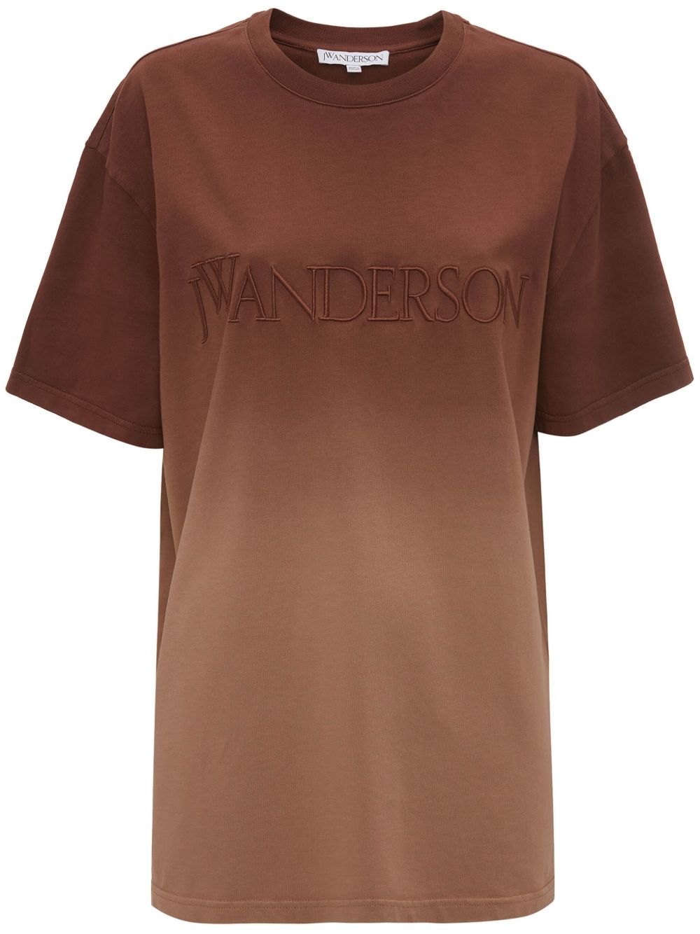 JW Anderson 渐变色效果棉T恤 - 褐色