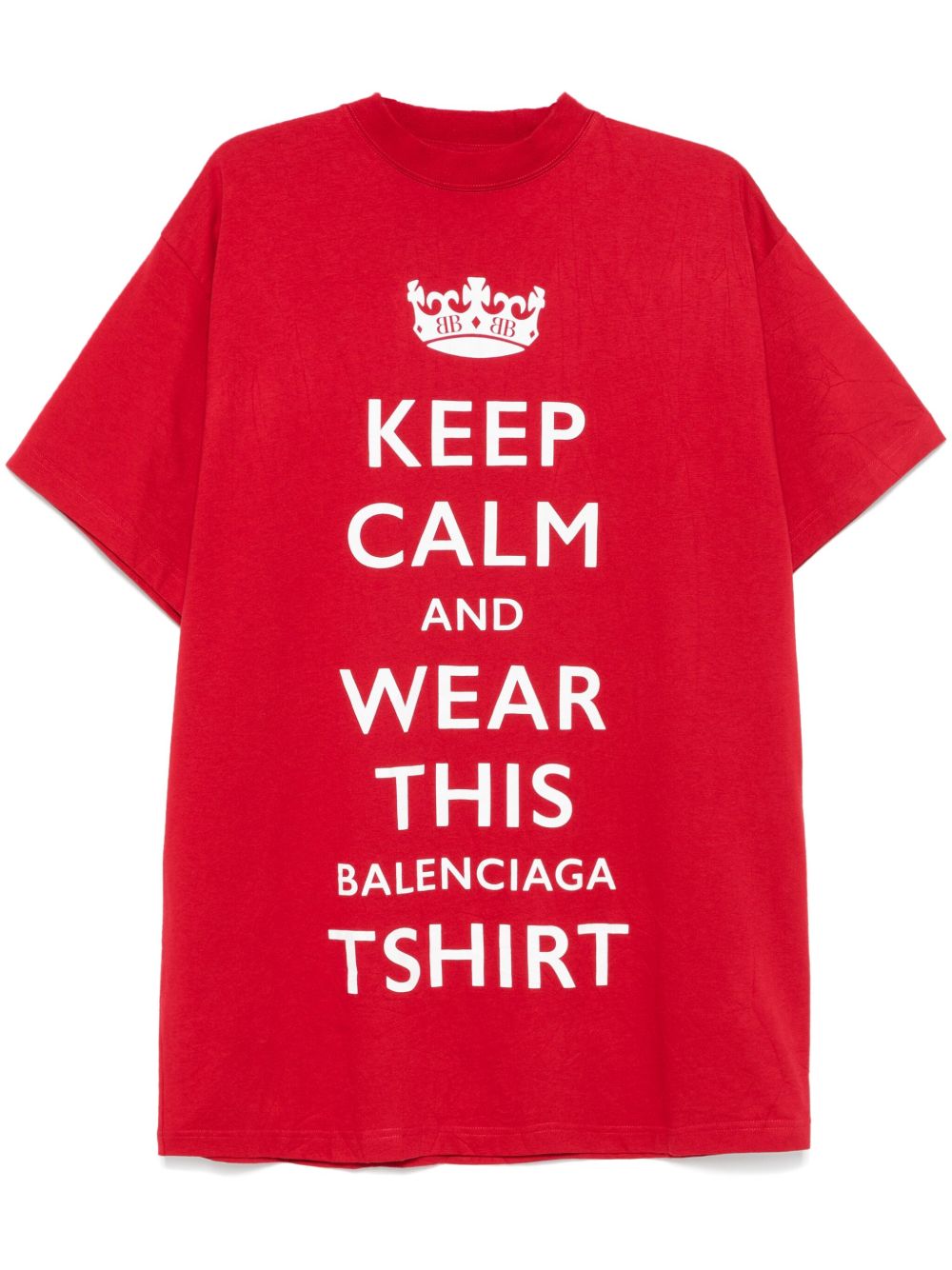 Balenciaga Keep Calm T恤 - 红色