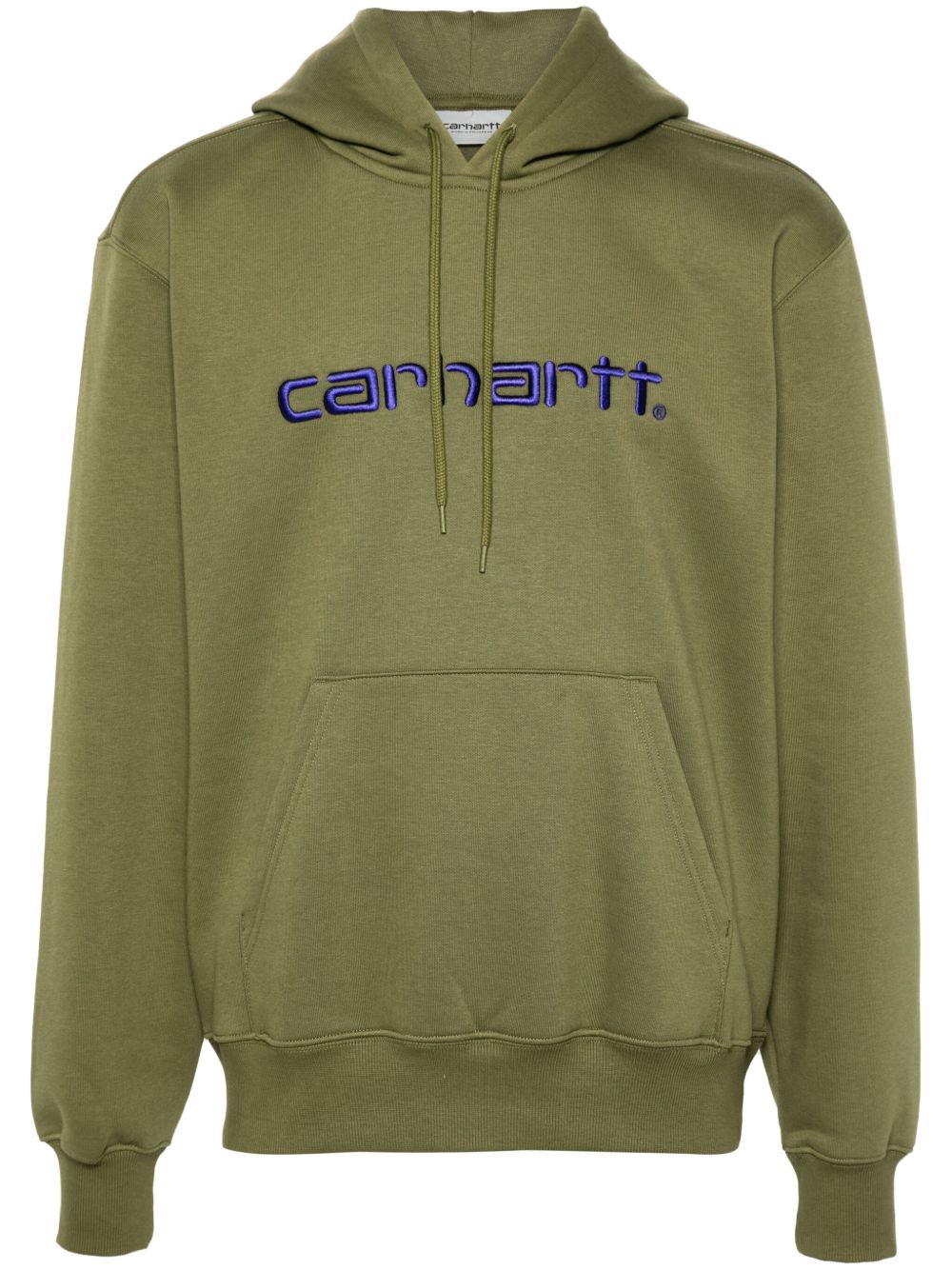 Carhartt WIP logo刺绣连帽衫 - 绿色