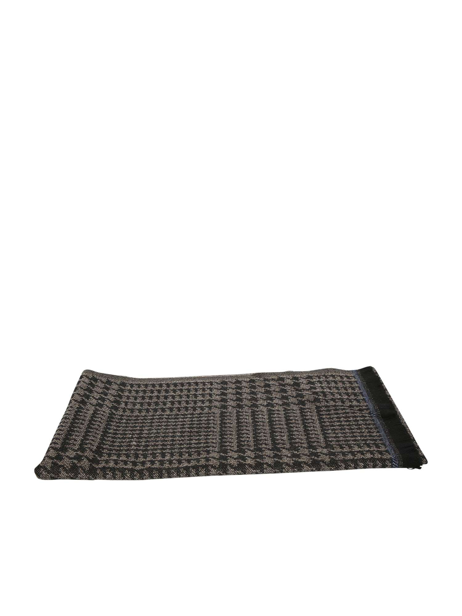 Kiton Houndstooth Patterned Scarf