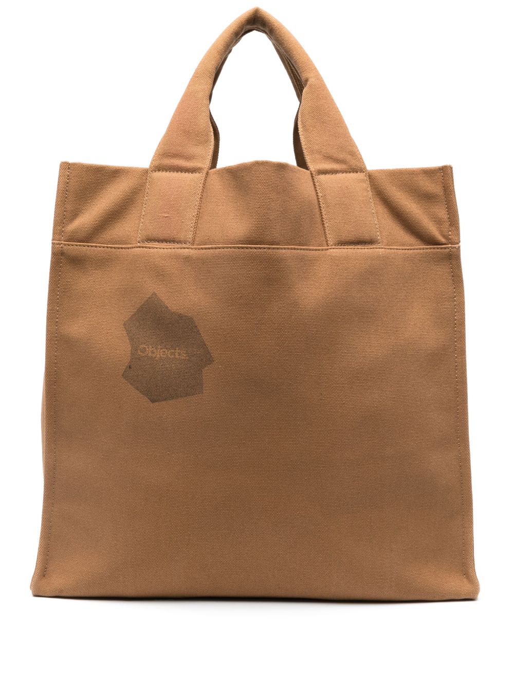 OBJECTS IV LIFE logo印花棉手提包 - 褐色