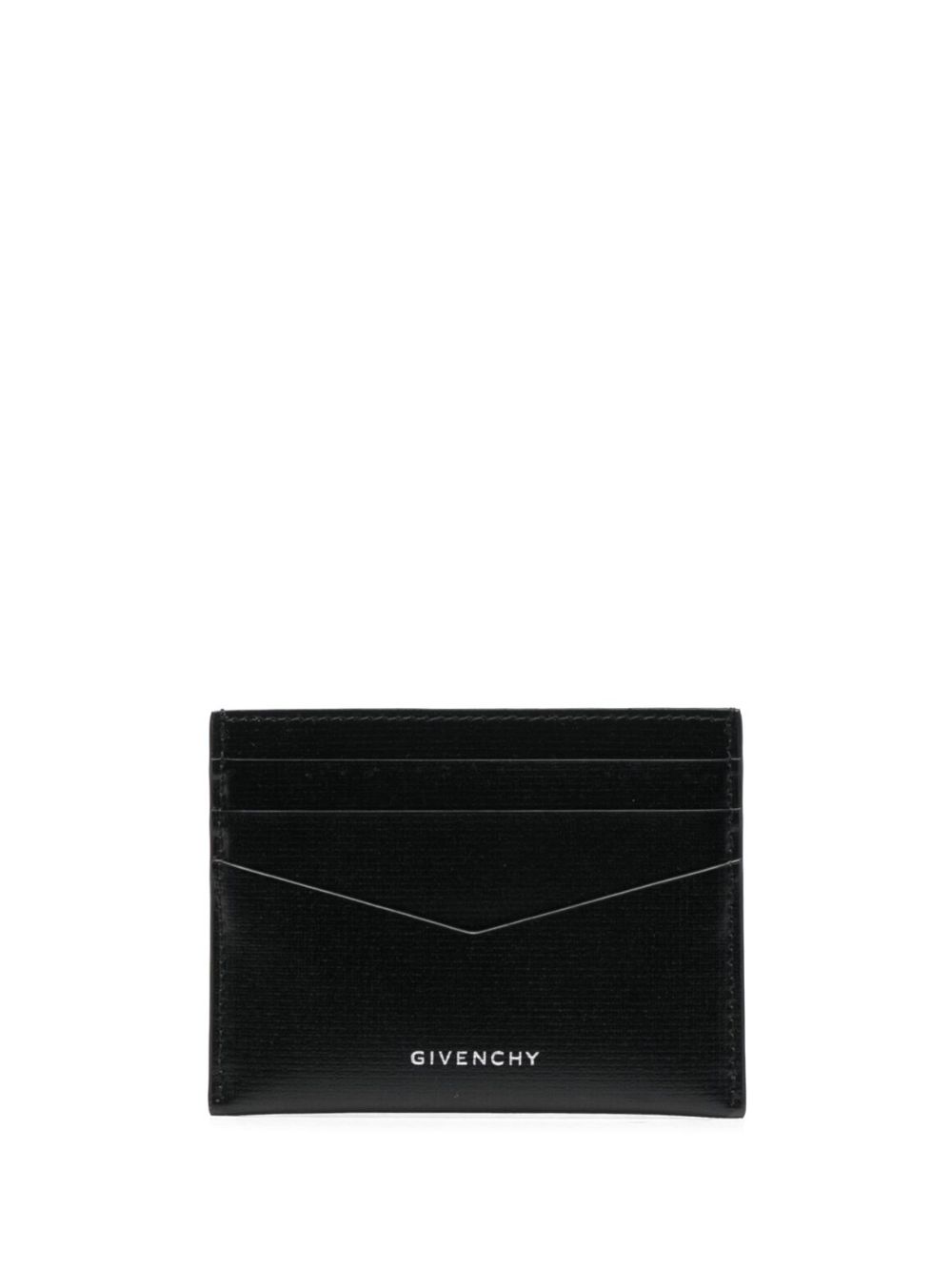 Givenchy logo印花纹理皮质钱包 - 黑色
