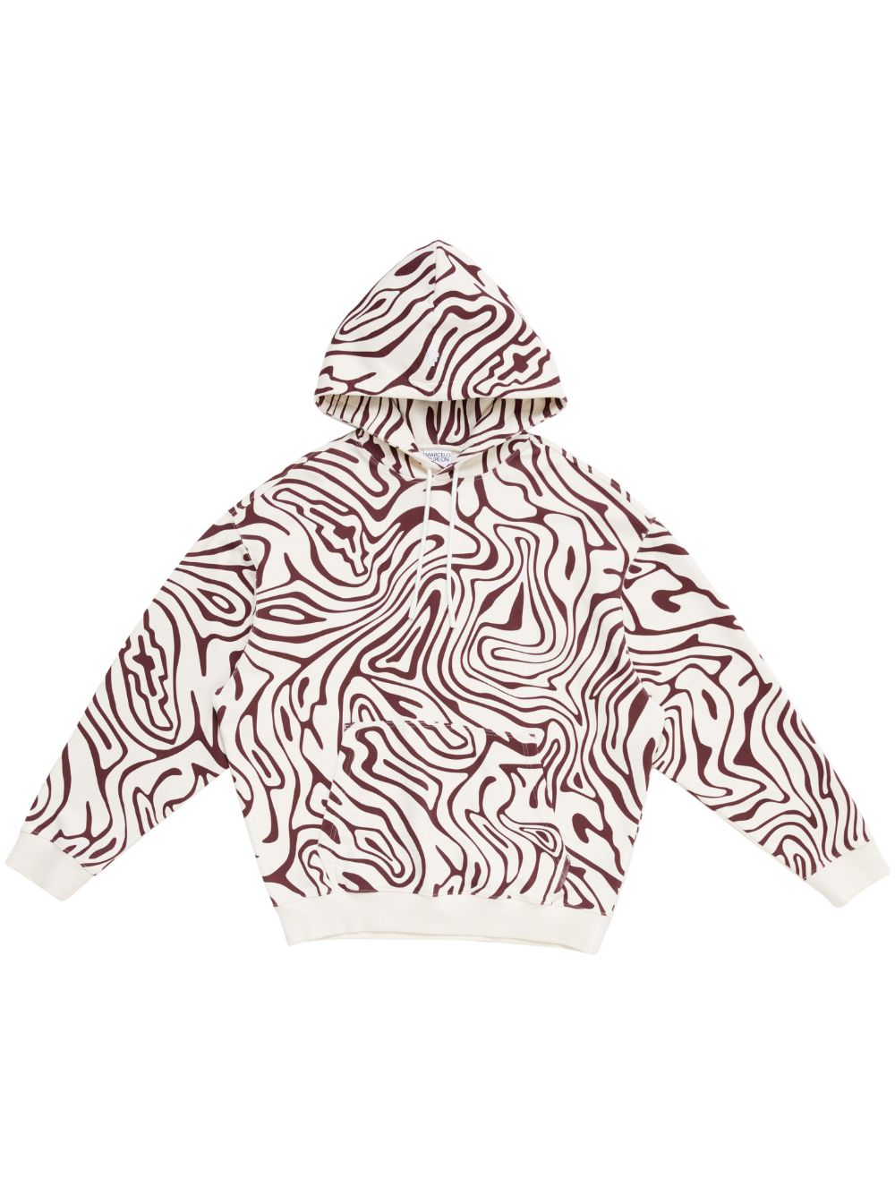 Marcelo Burlon County of Milan logo刺绣连帽衫 - 白色