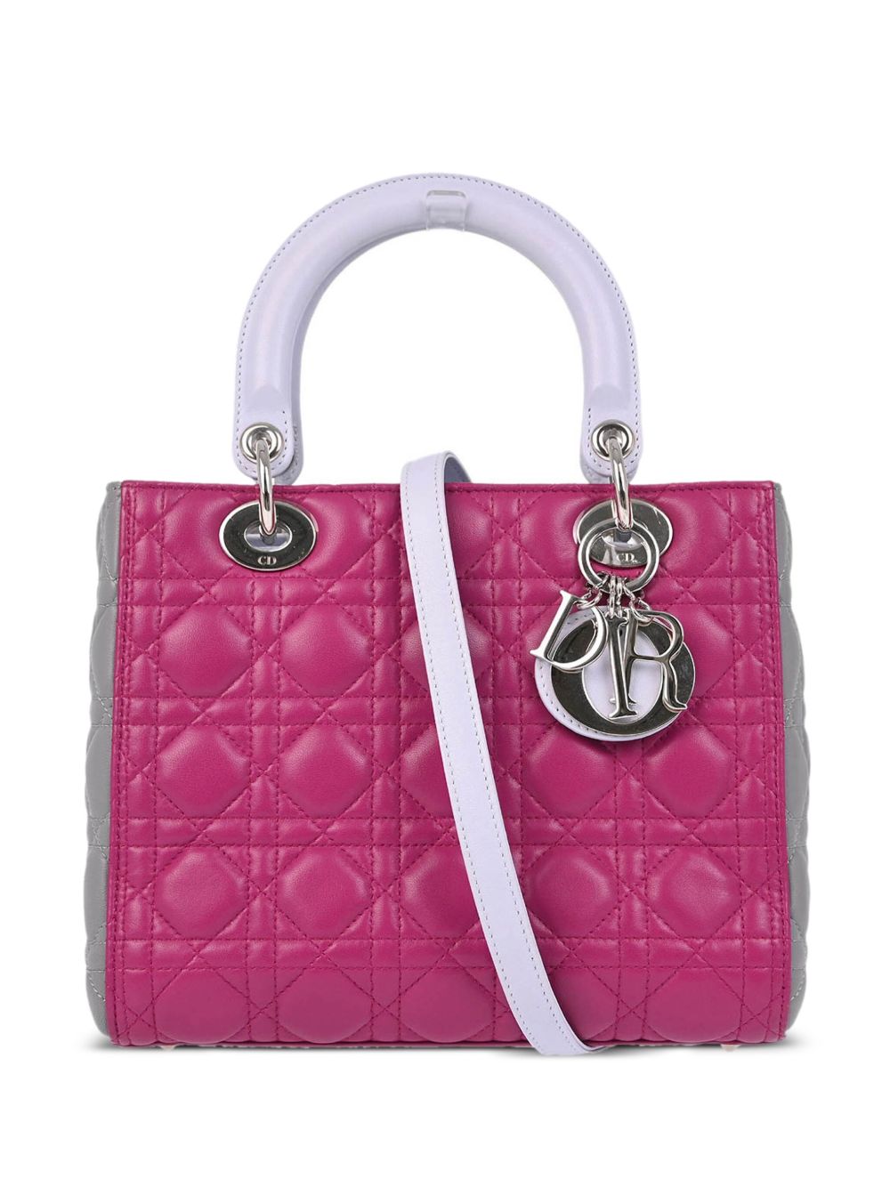 Christian Dior Pre-Owned Lady Dior 手提包（2014年典藏款） - 紫色