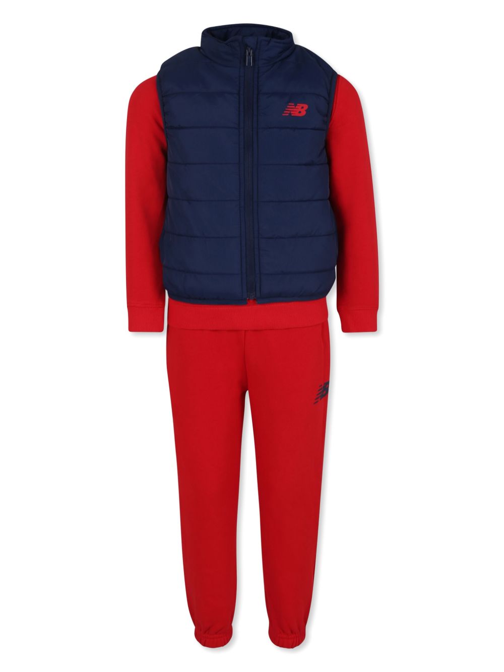 New Balance Kids logo印花运动套装 - 红色