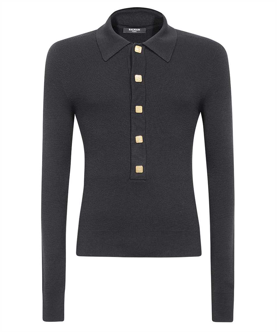 Balmain 黑色马海毛针织衫