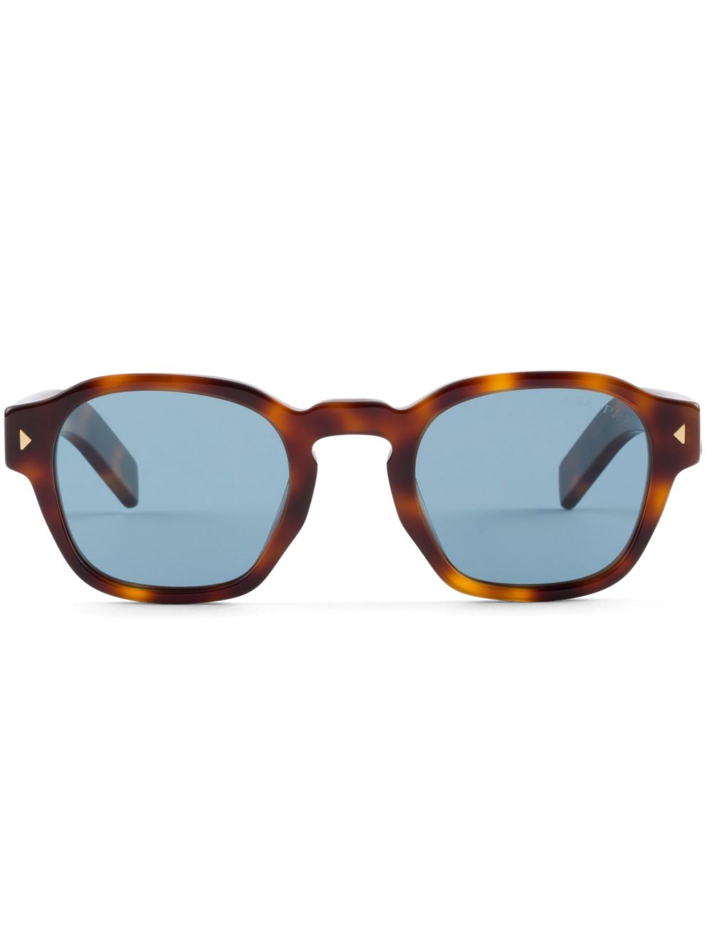 Prada Eyewear 圆框太阳眼镜 - 褐色