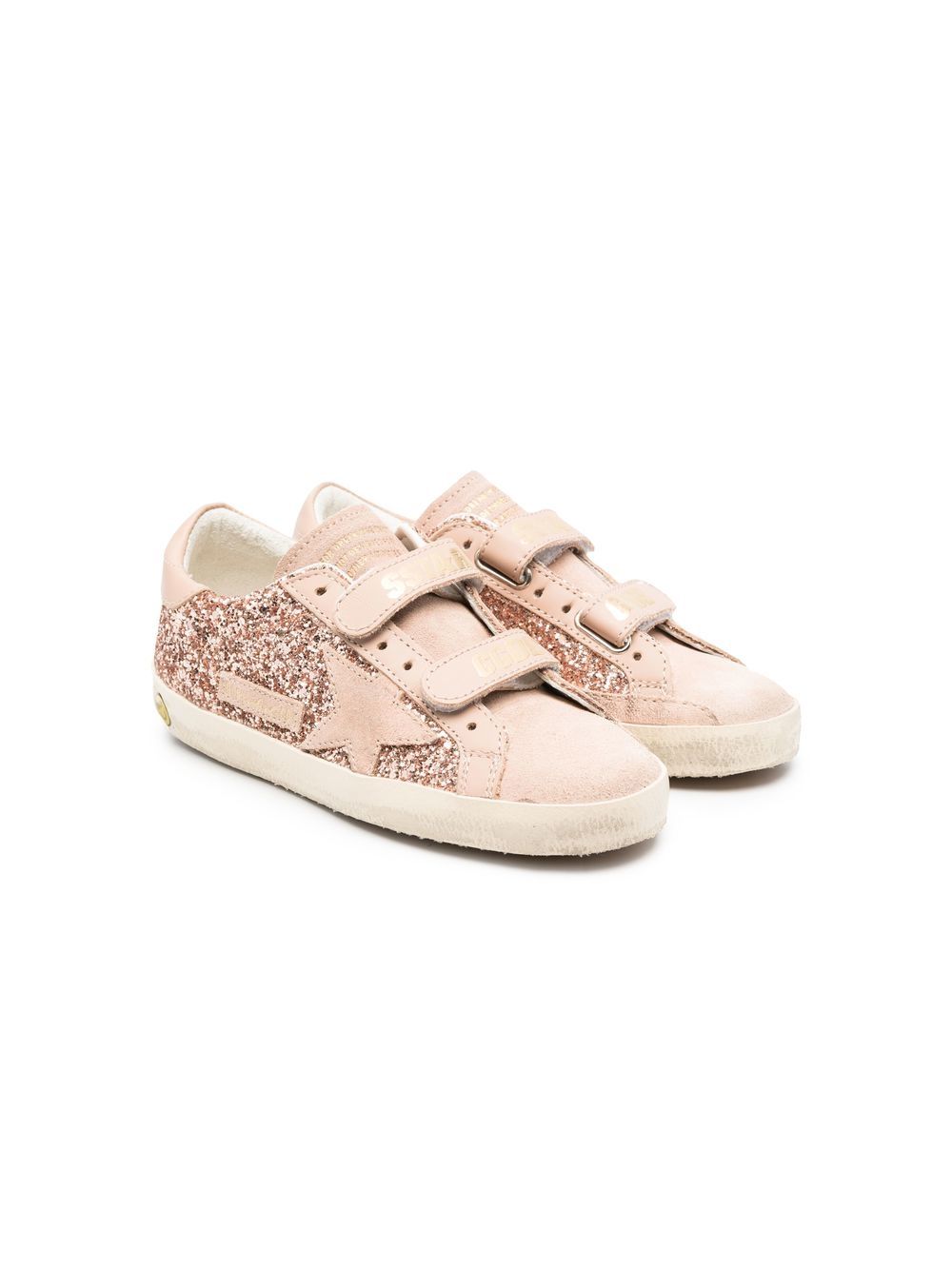 Golden Goose Kids Old School 魔术贴板鞋 - 中性色