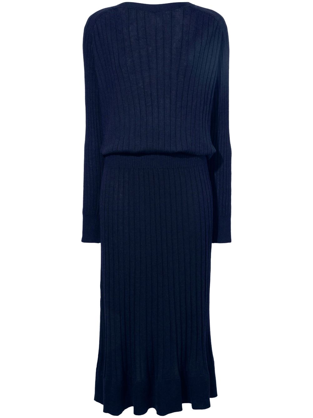 Proenza Schouler Eden 罗纹针织中长连衣裙 - 蓝色