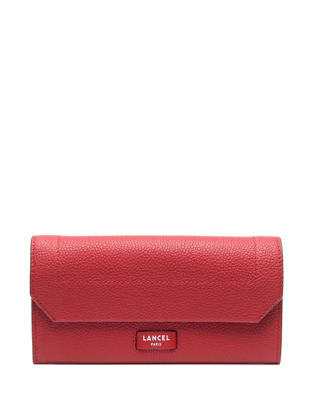 Lancel 皮质轻薄翻盖钱包 - 红色