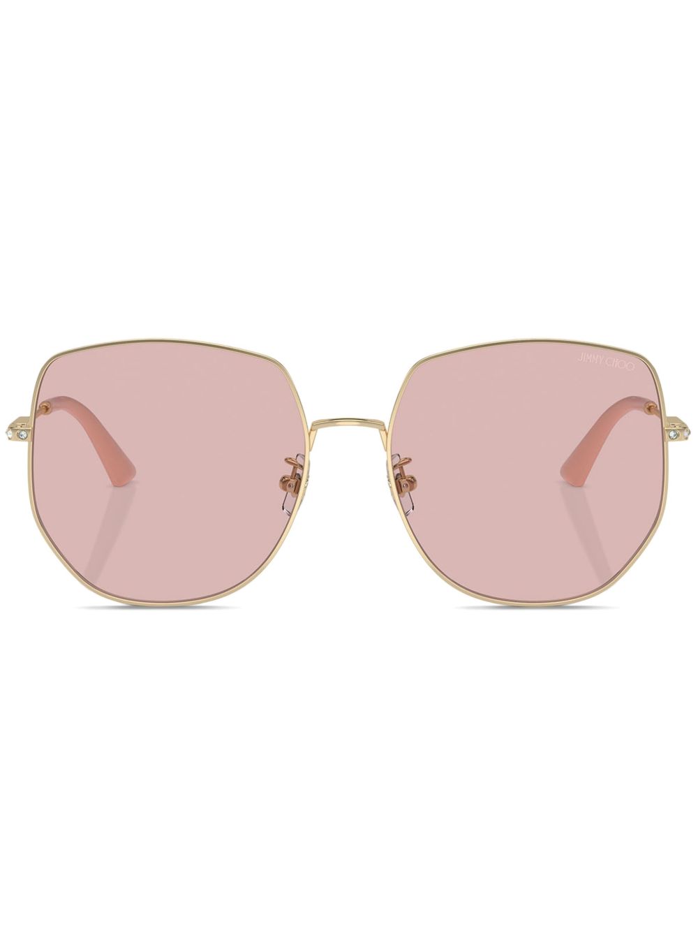 Jimmy Choo Eyewear 方框太阳眼镜 - 金色