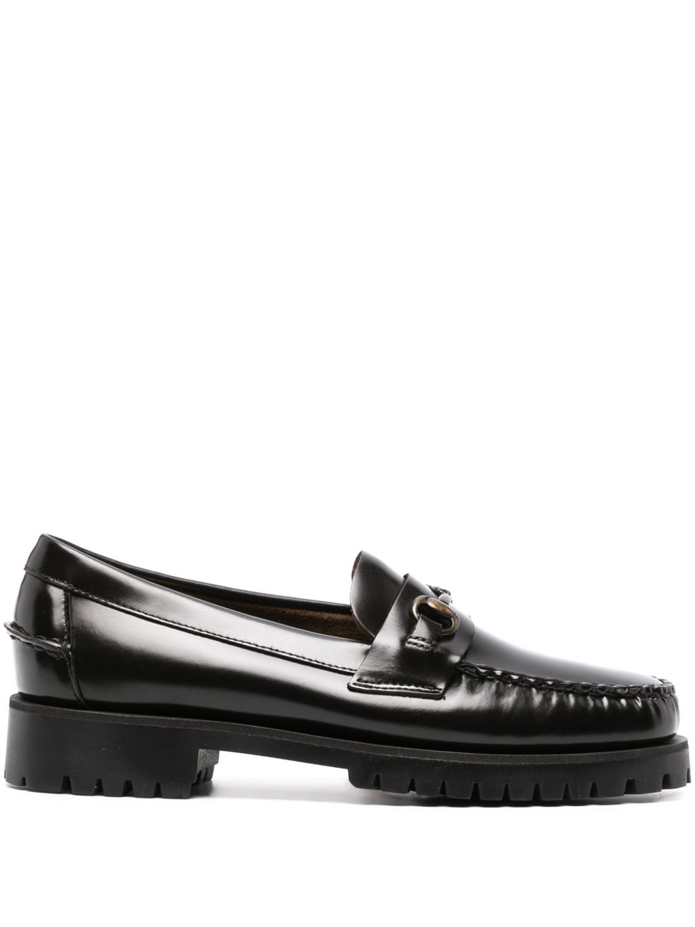 Sebago Joe 装饰性标牌皮质乐福鞋 - 黑色