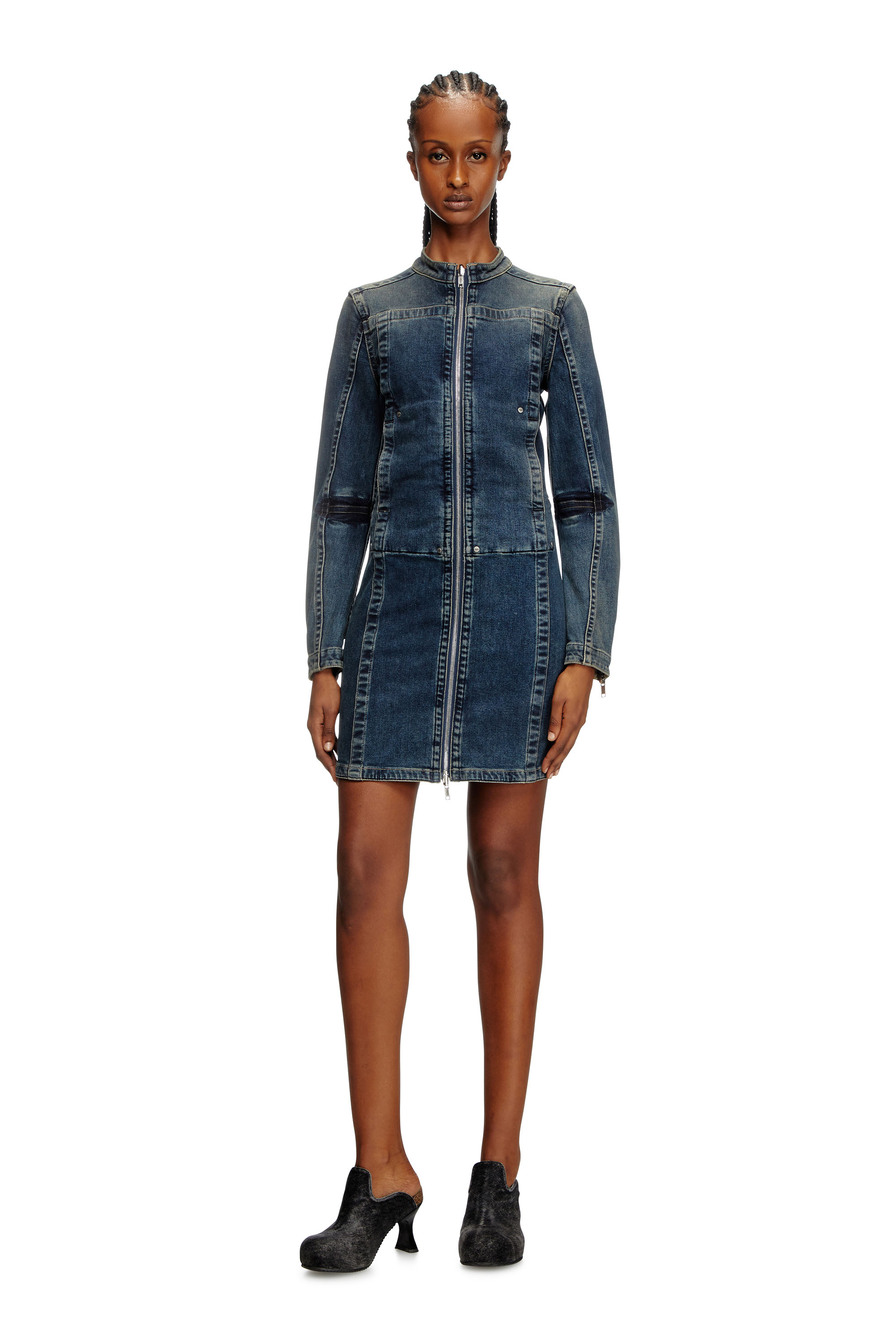 Diesel - Short dress in Rehab denim - Dresses - Woman - Blue
