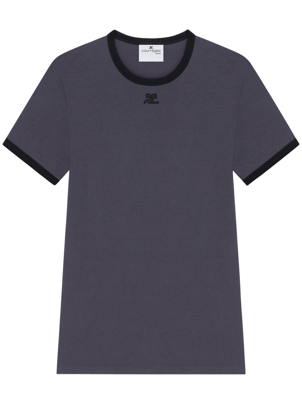 Courrèges Signature Contrast T恤 - 黑色