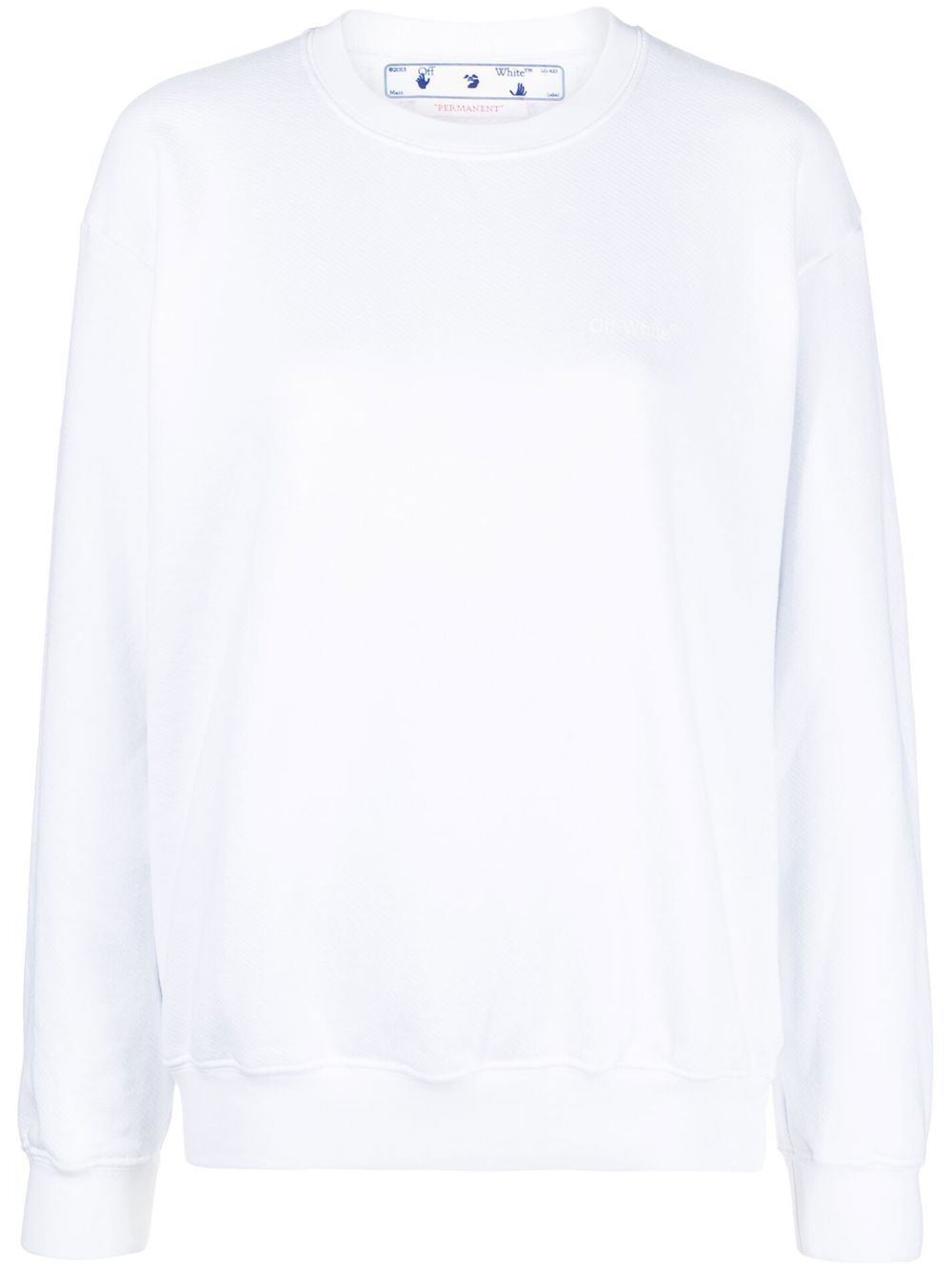 Off-White Diag 条纹印花卫衣 - 白色