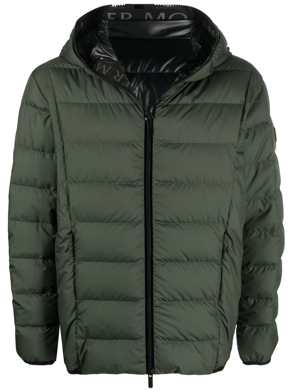 Moncler 拉链开合填充夹克 - 绿色