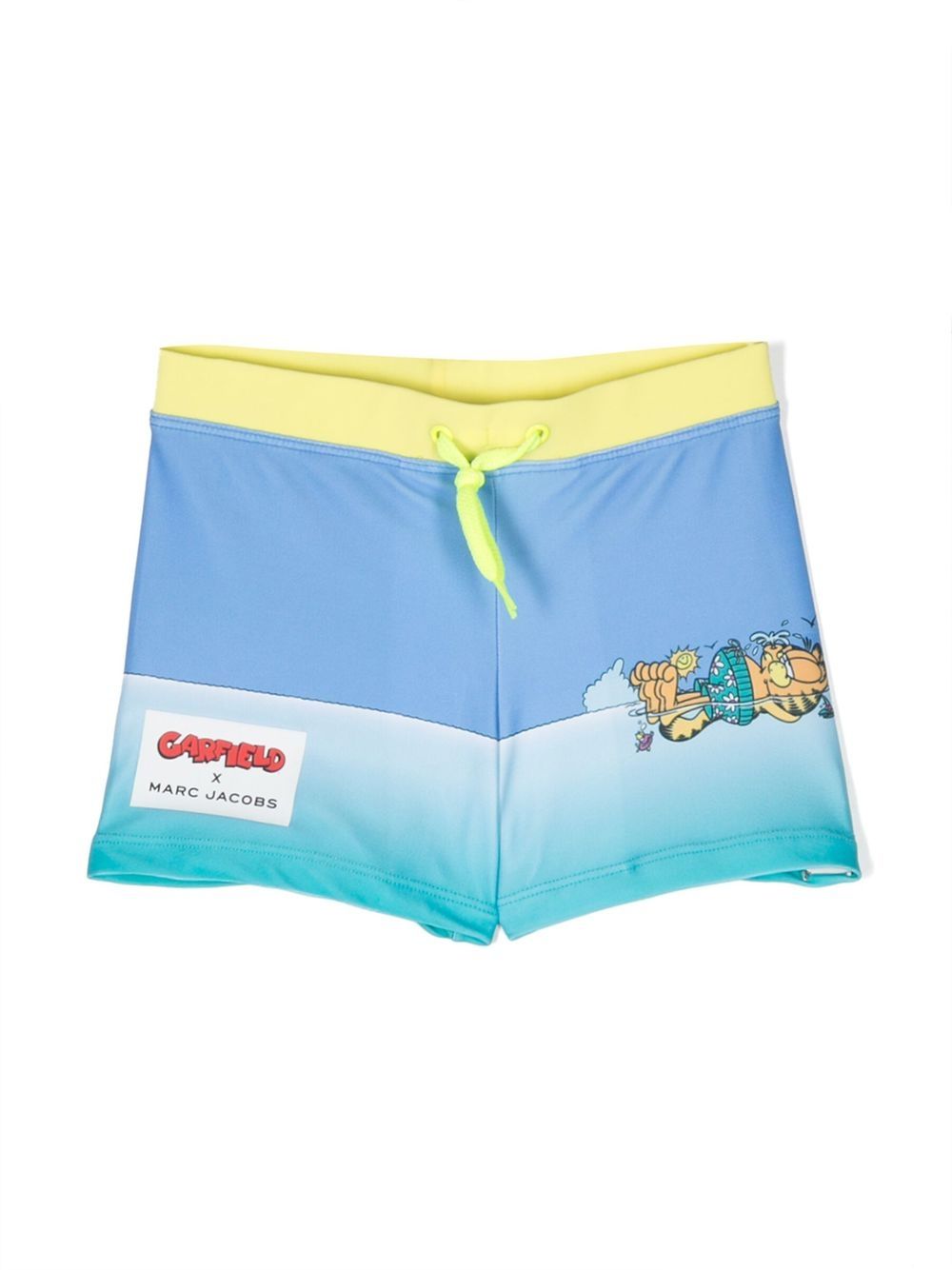 Marc Jacobs Kids x Garfield 卡通印花泳裤 - 蓝色