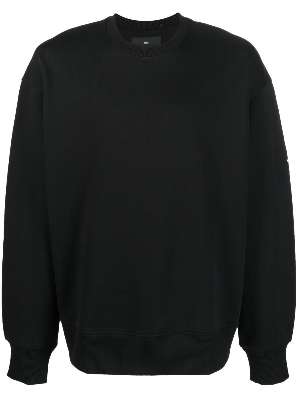 Y-3 logo印花圆领卫衣 - 黑色