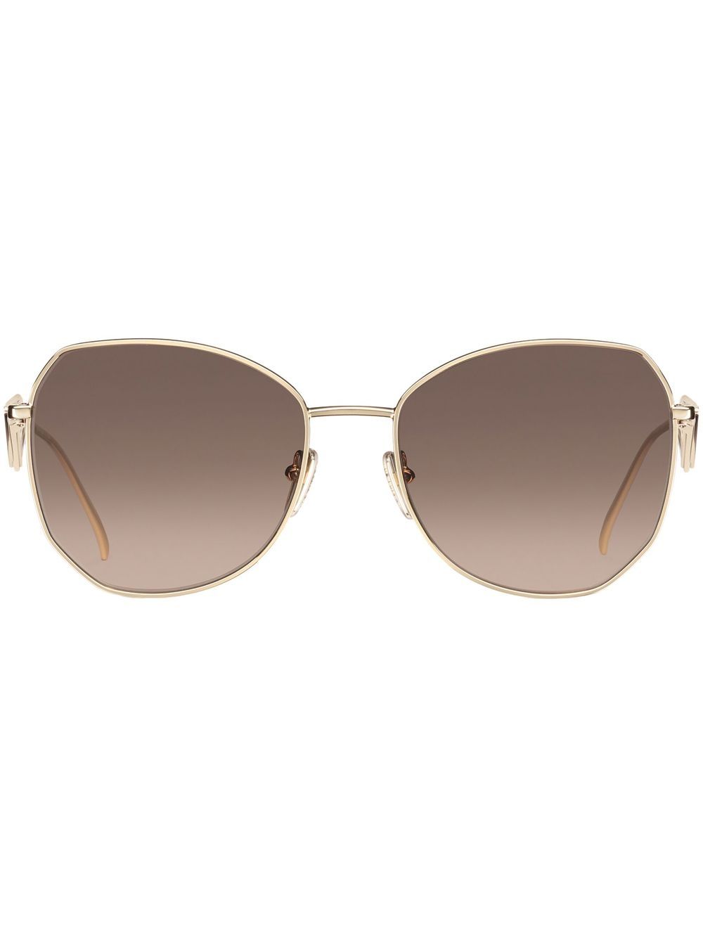 Prada Eyewear Symbole 超大框太阳眼镜 - 金色