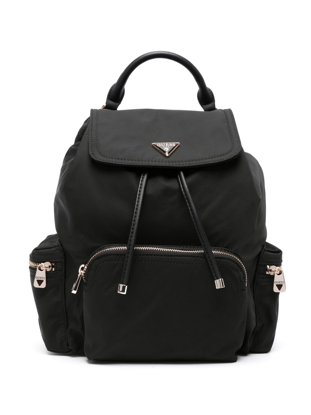 GUESS USA Gemma logo标牌双肩包 - 黑色
