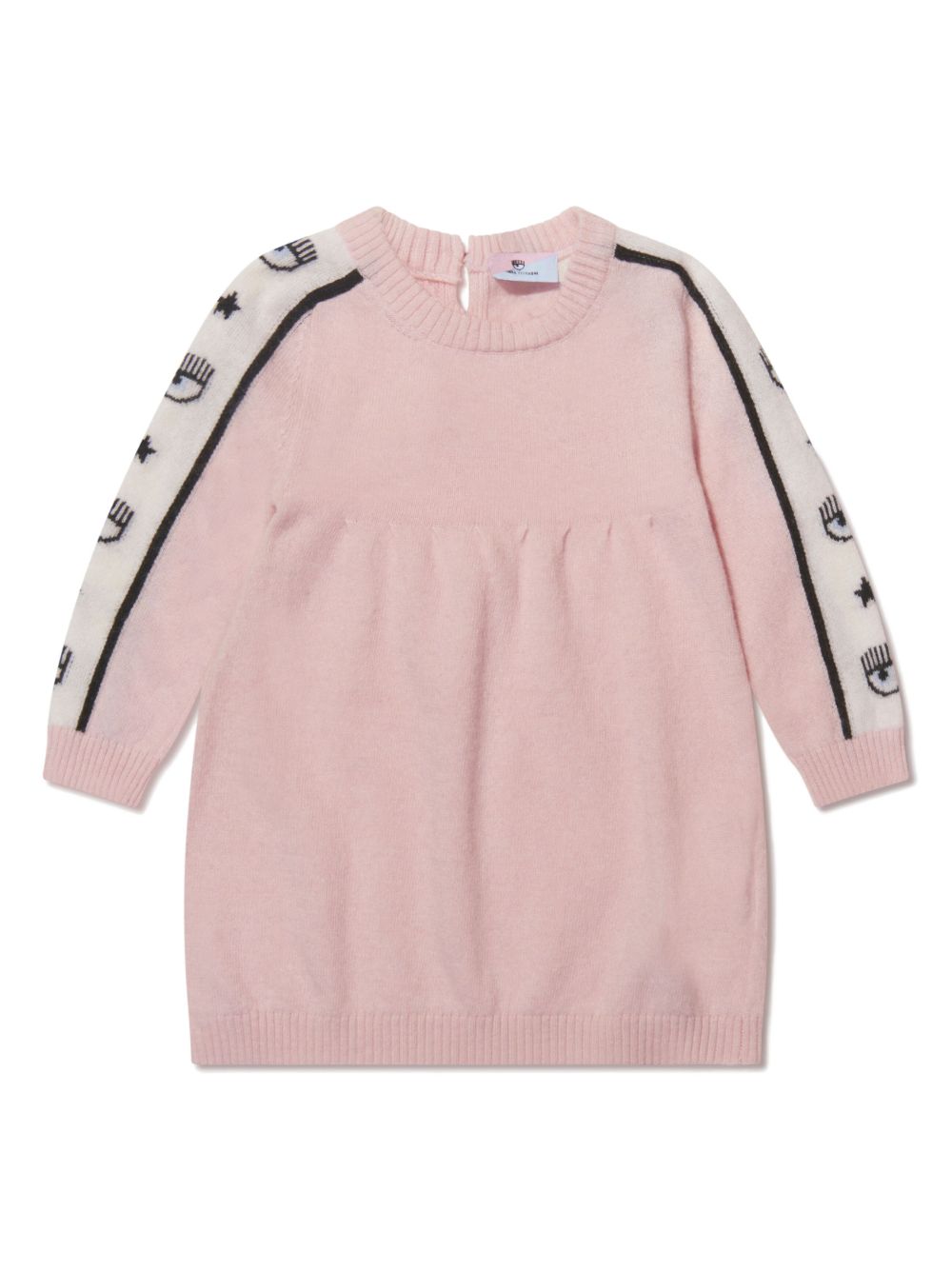 Chiara Ferragni Kids Eyelike 图案连衣裙 - 粉色