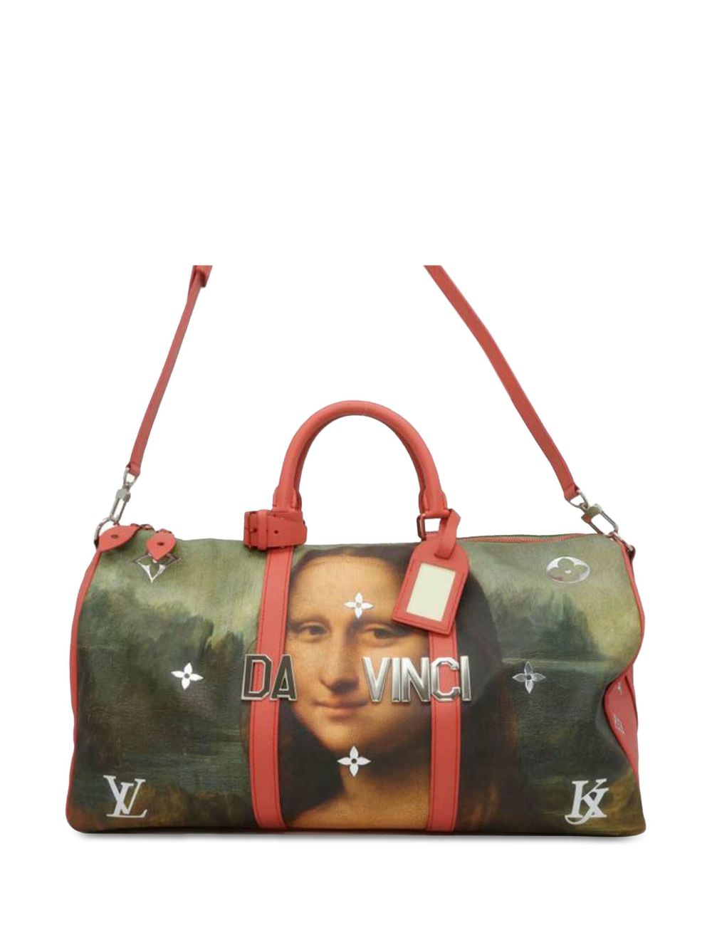 Louis Vuitton Pre-Owned Jeff Koons Masters Collection Da Vinci Keepall Bandouliere 50 旅行包（2017年典藏款） - 褐色