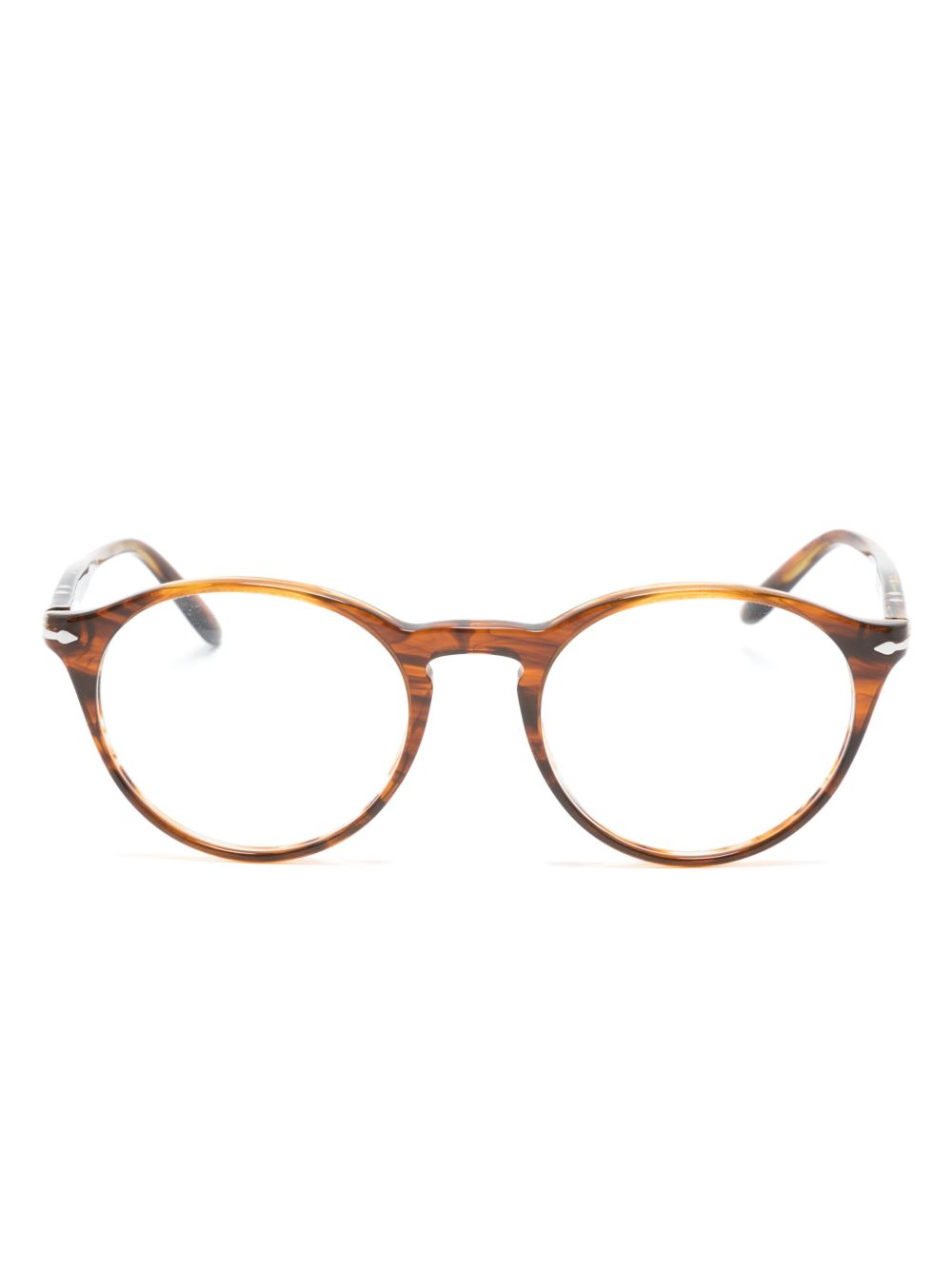 Persol PO3092V 圆框眼镜 - 褐色