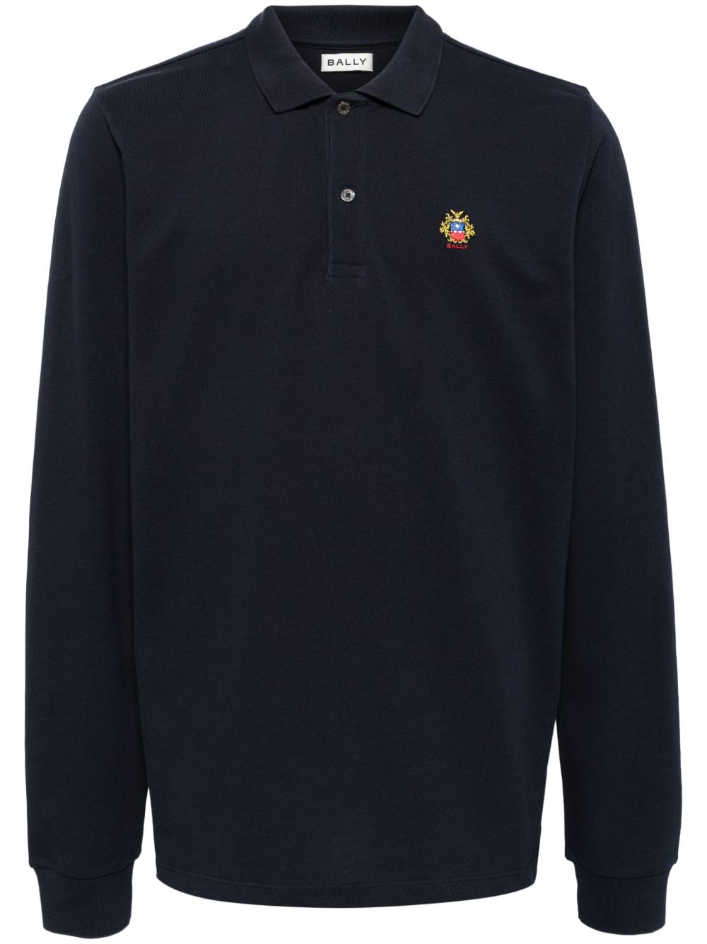 Bally logo刺绣polo衫 - 蓝色