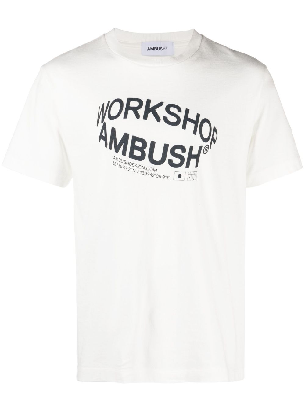 AMBUSH Revolve logo印花棉T恤 - 白色