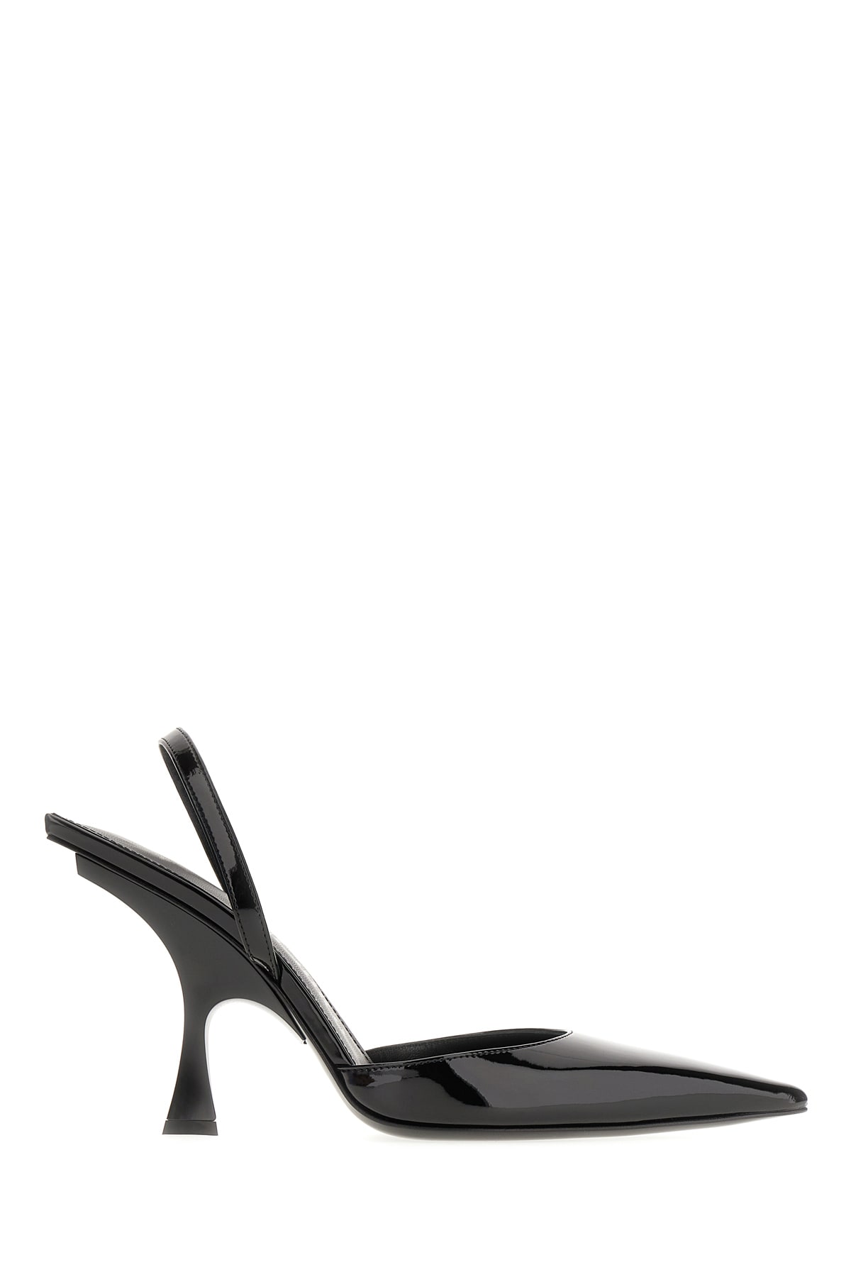 The Attico Black Leather Ester Pumps