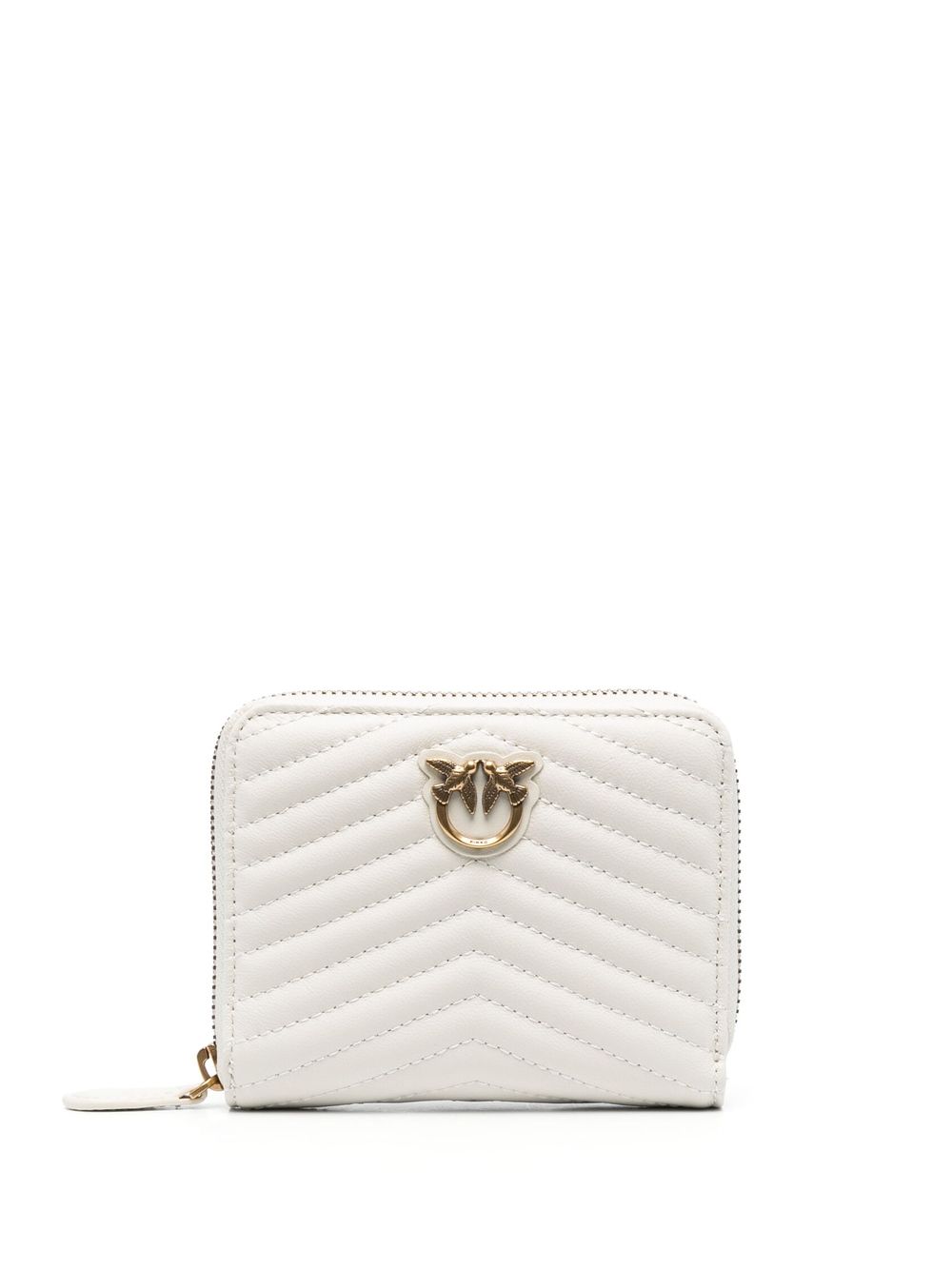 PINKO logo标牌绗缝皮质钱包 - 中性色