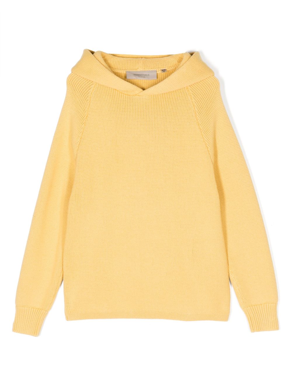 FEAR OF GOD ESSENTIALS KIDS 标贴针织连帽衫 - 黄色
