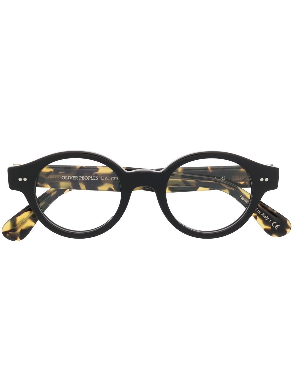 Oliver Peoples 圆框设计眼镜 - 黑色