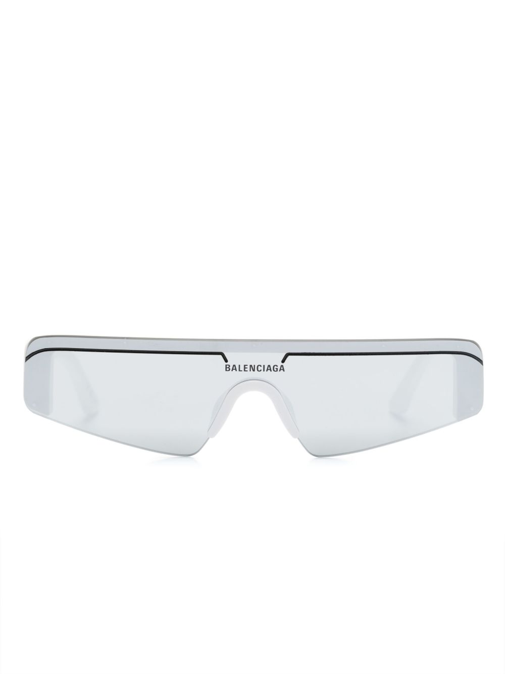 Balenciaga Eyewear Ski 太阳眼镜 - 白色