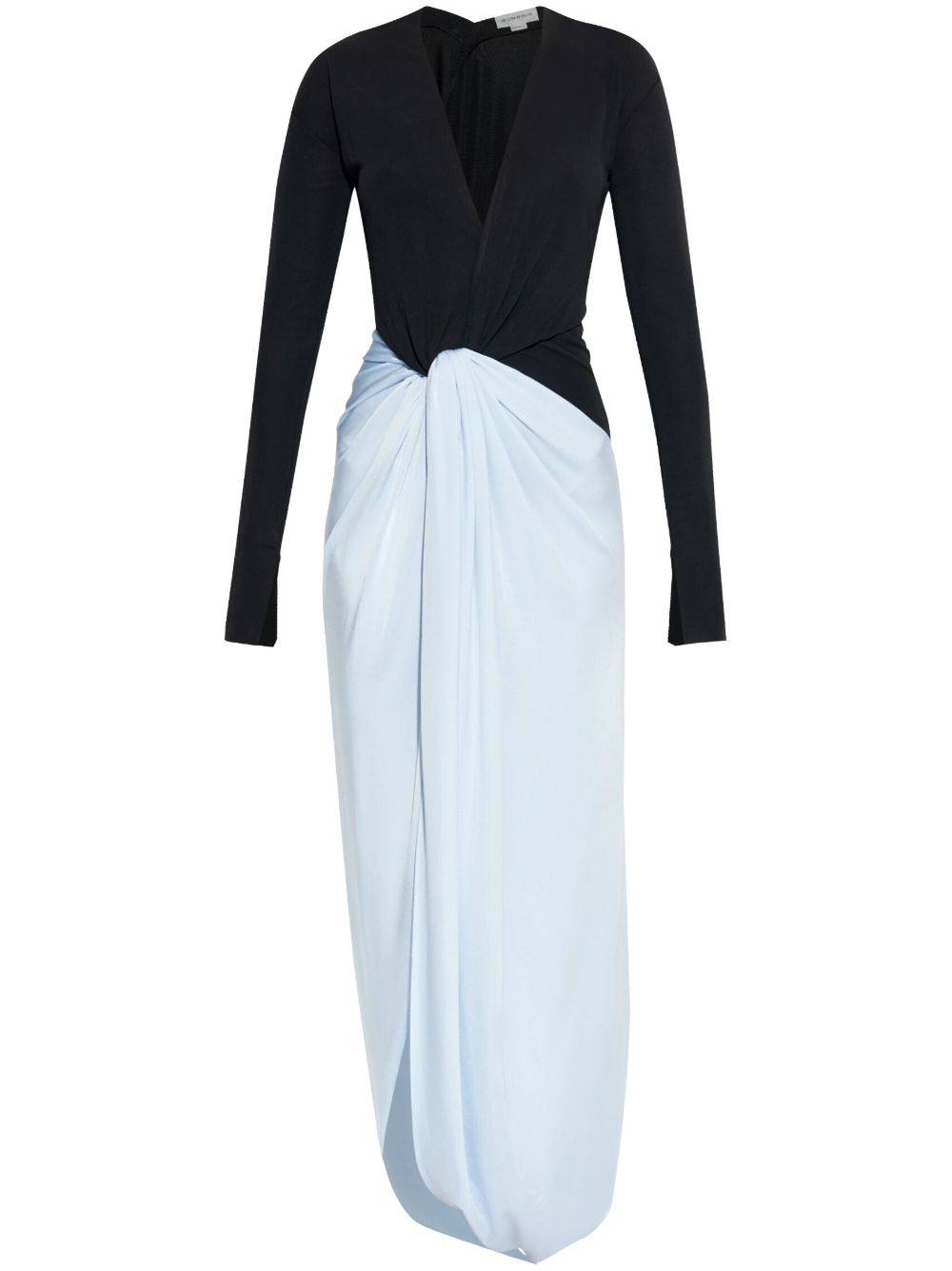 Victoria Beckham 结饰细节平纹针织礼服 - 黑色