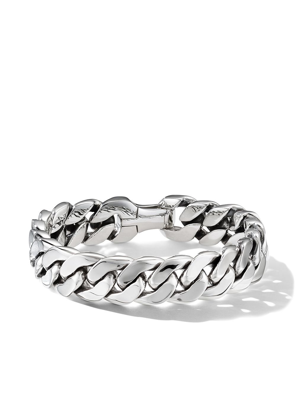David Yurman 纯银 Curb Chain 手链 - 银色