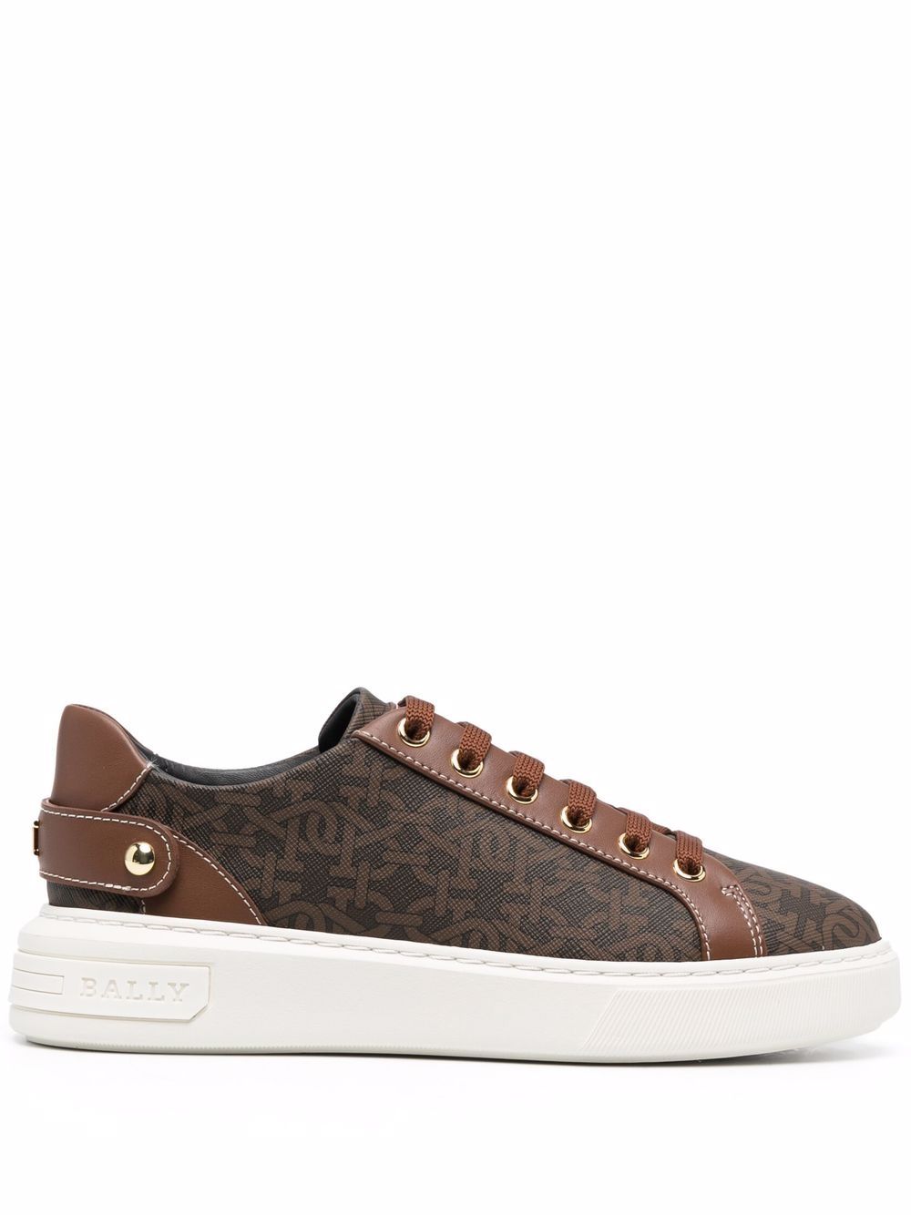 Bally Malya 经典logo印花板鞋 - 褐色