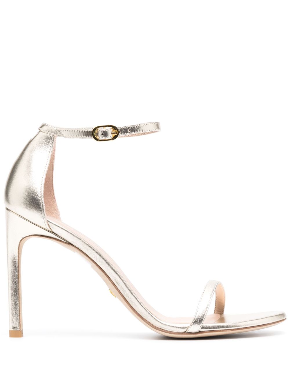 Stuart Weitzman 露趾高跟凉鞋 - 金色