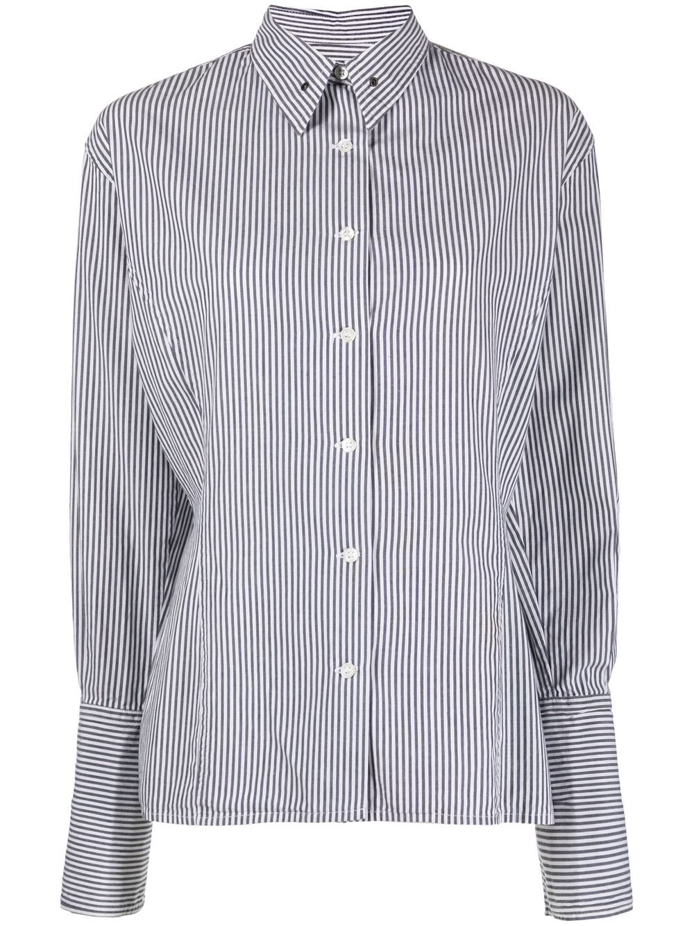 Jean Paul Gaultier Pre-Owned 条纹衬衫（1990年代典藏款） - 白色