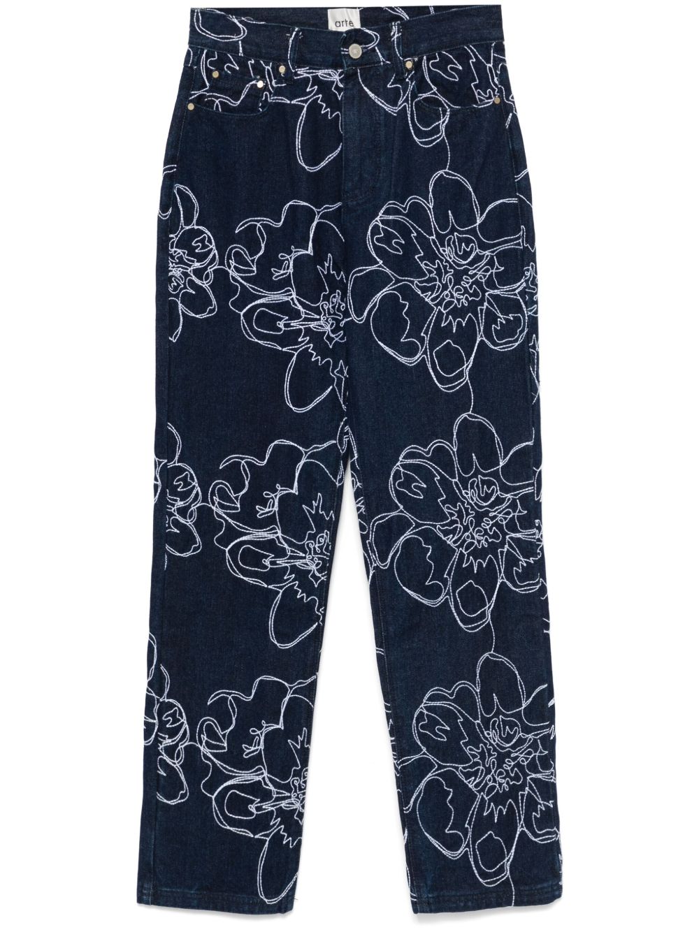 ARTE Flower Stitch 牛仔裤 - 蓝色